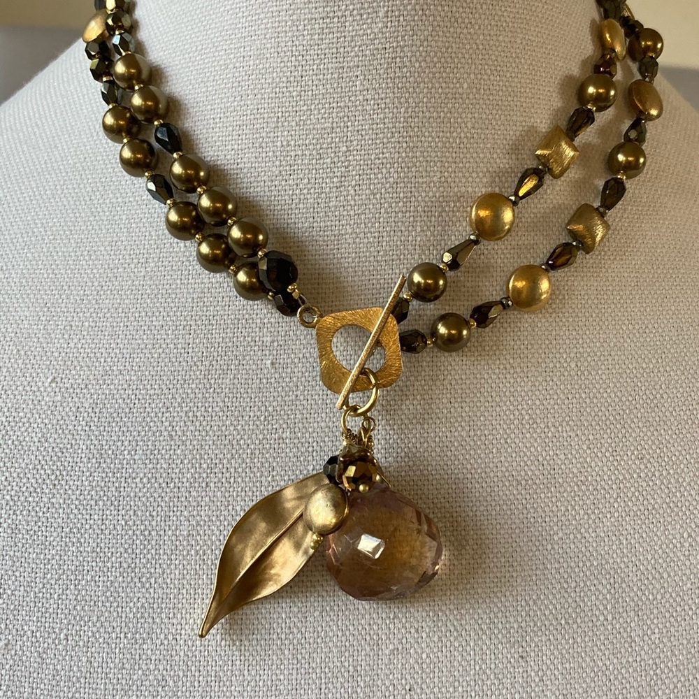 New Short or Long Necklace of Swarovski Pearls,Sterling Vermeil Beads Am…